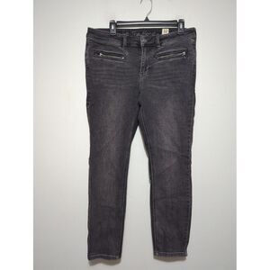 We the Free Womens Slim Backzip Black Denim Jeans Leggings Size 32X26‎